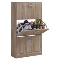 Botník Sipos L š: 59 cm barva dubu - barvy dubu/barvy nerez oceli, Konvenční, kompozitní dřevo/plast (59/105/22cm) - MID.YOU