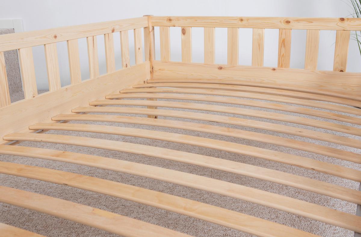 Bodenbett 100/200 Cm In Naturfarben Und Zusatzbett - Naturfarben, MODERN, Holz (100/200cm) - MID.YOU