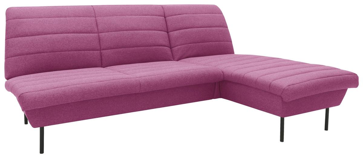 Ecksofa Looks Ix Rosa - Schwarz/Rosa, Design, Textil (214/168cm) - LOOKS by W.Joop