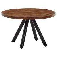 Couchtisch Wohnling Sheesham D: 60 Cm - Sheeshamfarben/Schwarz, MODERN, Holz/Metall (60/60/35cm) - MID.YOU
