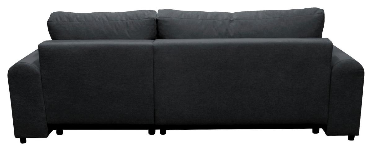 Ecksofa Velo Schwarz S: 250x160 cm - Schwarz, Design, Textil (250/160cm) - MID.YOU