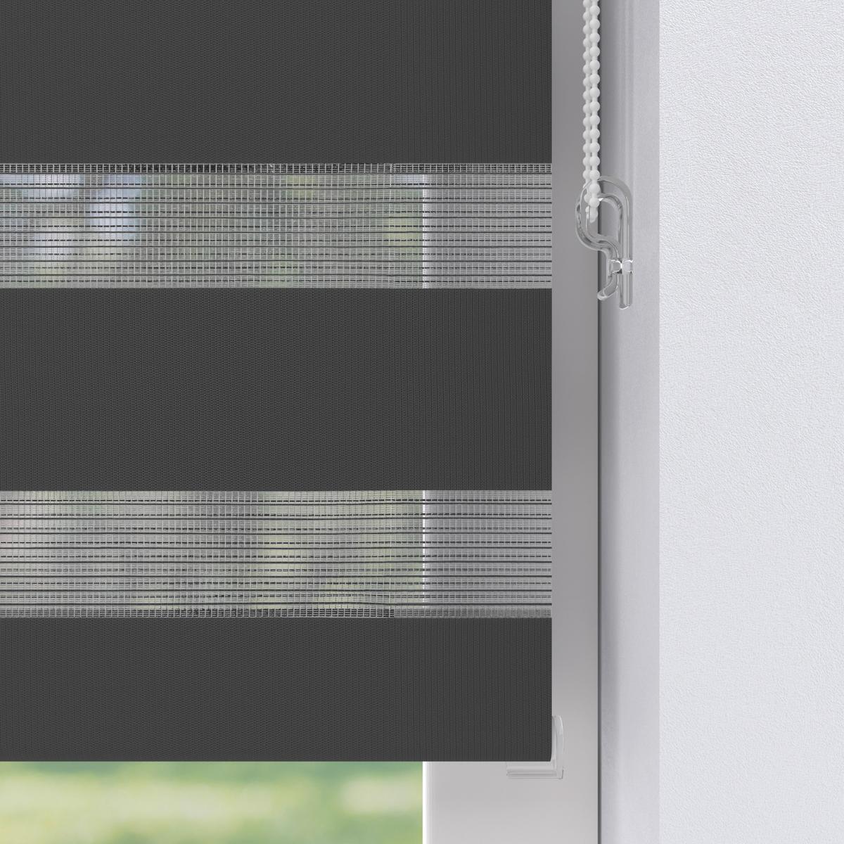 Doppelrollo 70x150 Cm Mit Kettenzug - Grau, Basics, Textil (70/150cm)