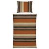 Renforcé Bettwäsche 140x200 cm Petra Orange Streifen - Orange, ROMANTIK / LANDHAUS, Textil - James Wood