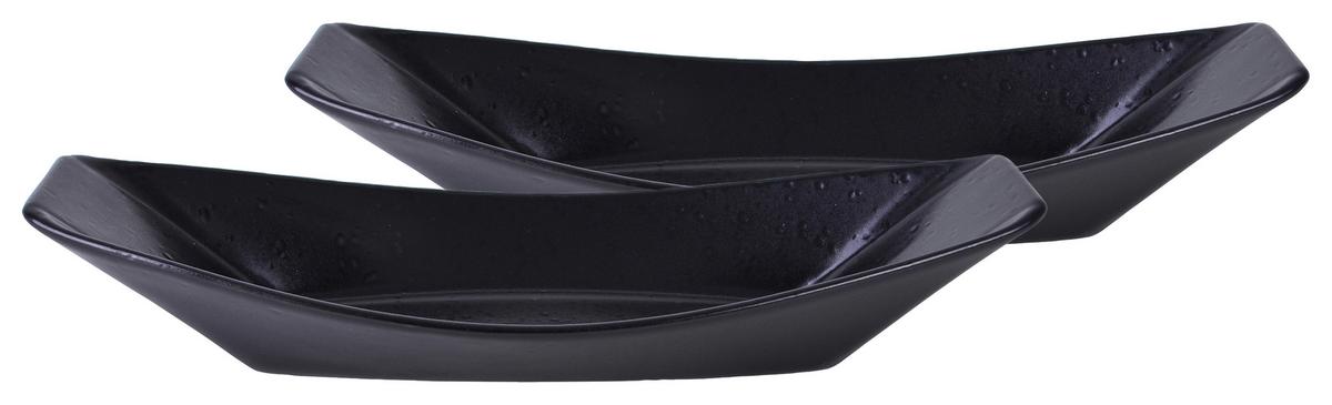 Schüsselset Steinzeug 2-teilig - Schwarz, Basics, Keramik (31/12cm) - Creatable