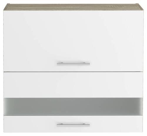 Felsőszekrény Corina - Sonoma tölgy/fehér, Modern, műanyag/faalapú anyag (80/72,4/34,6cm)