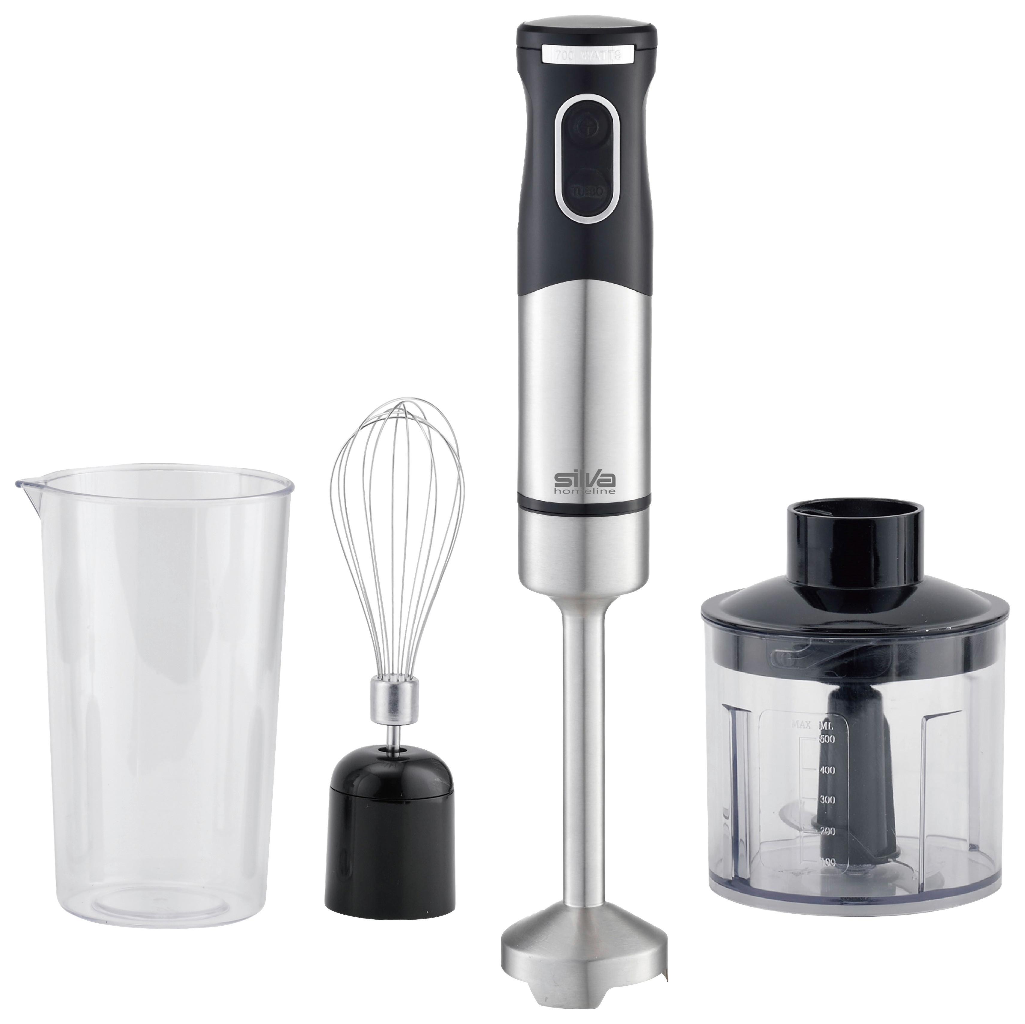 Stabmixer-Set SMS 6502 - Edelstahlfarben/Schwarz, Basics, Kunststoff/Metall (6,5/36,5/8cm) - Silva Homeline