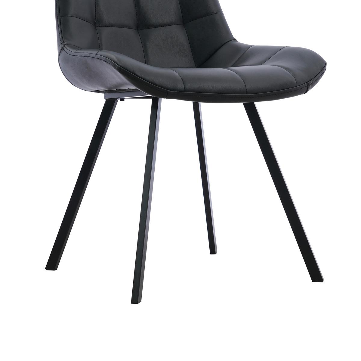 Stuhl Fritz Schwarz B: 54 cm - Schwarz, MODERN, Textil/Metall (54/86/62cm) - MID.YOU
