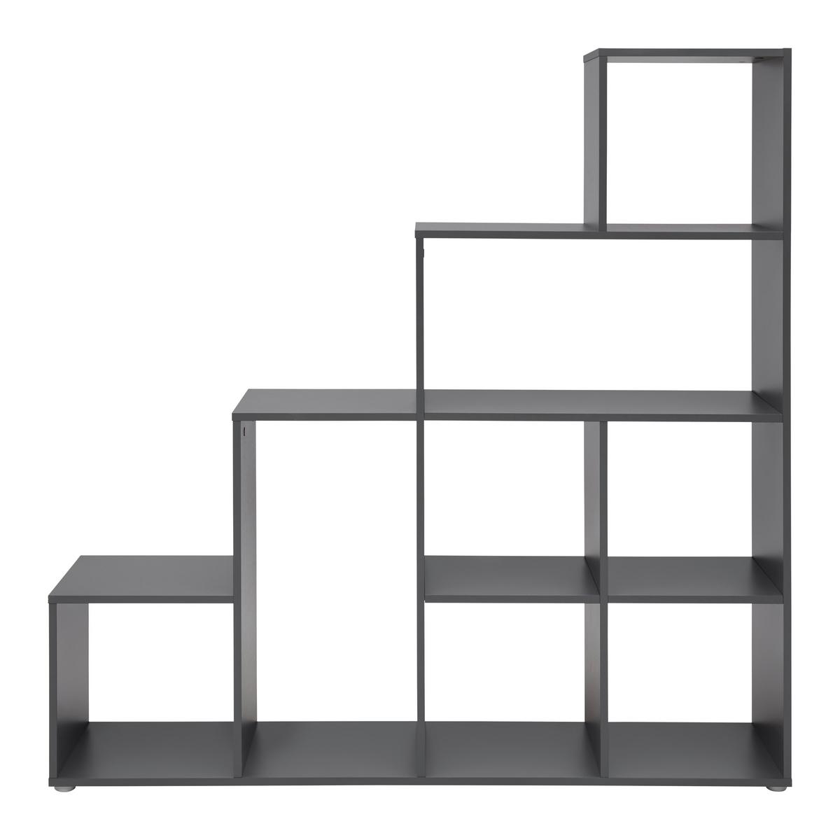 REGÁL CASSA 2 -EXKLUSIV- - antracitová, Konvenční, kompozitní dřevo (148/150/35cm) - Mömax