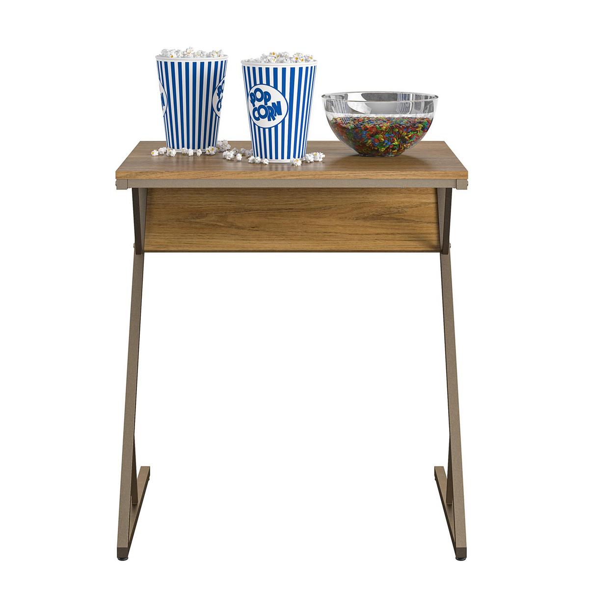 Schreibtisch Regal Wallnussfarben B: 72 Cm - Messingfarben/Walnussfarben, Design, Holzwerkstoff (64/72/49cm) - MID.YOU