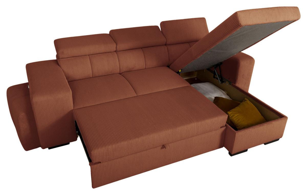 Ecksofa Sirius M terracotta, 251x165cm - Terracotta, KONVENTIONELL, Holz/Holzwerkstoff (251/165cm)