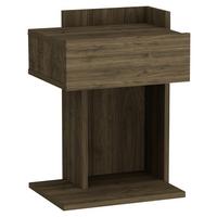 Nachtkästchen, Walnuss Dekor H: 55 cm, Herakles - Walnussfarben, Design, Holzwerkstoff (41,4/55/33,2cm) - MID.YOU