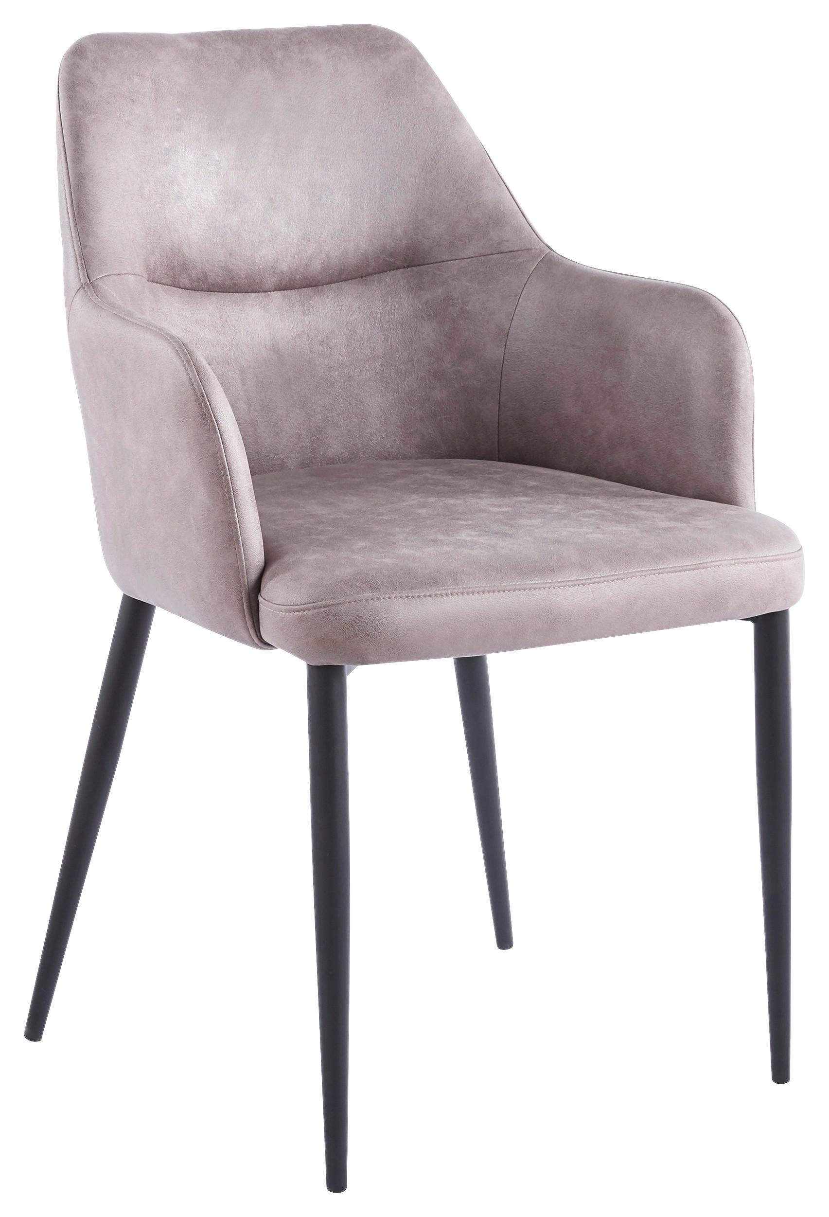 SADA STOLIČIEK S PODRÚČKAMI MERIT - čierna/sivá, Modern, kov/textil (55/88/64cm) - MID.YOU