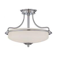 Deckenleuchte Qz-Griffin-Sfs-C - Chromfarben, Natur, Glas/Metall (42.2/30.1cm) - Elstead Lighting