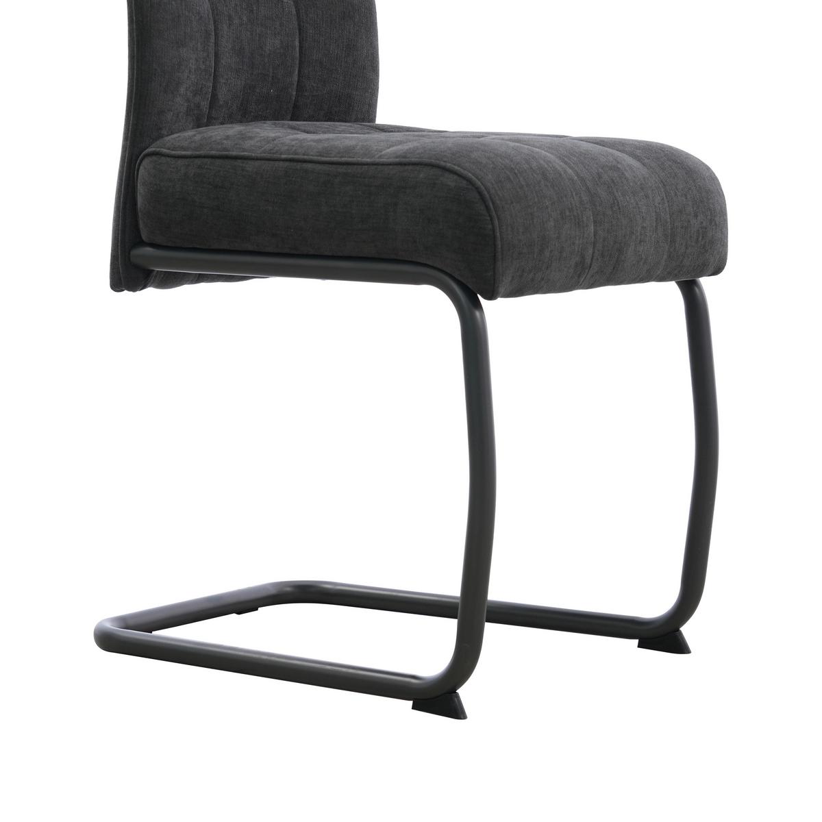 Schwingstuhl Vilnius Grau/Dunkelgrau B: 44 cm - Dunkelgrau/Grau, MODERN, Textil/Metall (44/95/61cm) - MID.YOU
