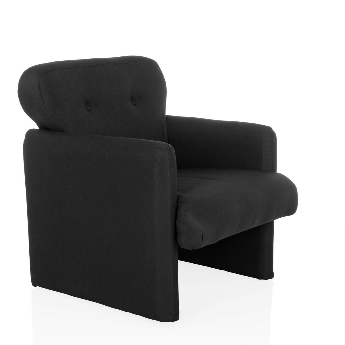 Loungesessel Caripito Schwarz B: 66 Cm - Schwarz, MODERN, Textil (66/77/74cm) - MID.YOU
