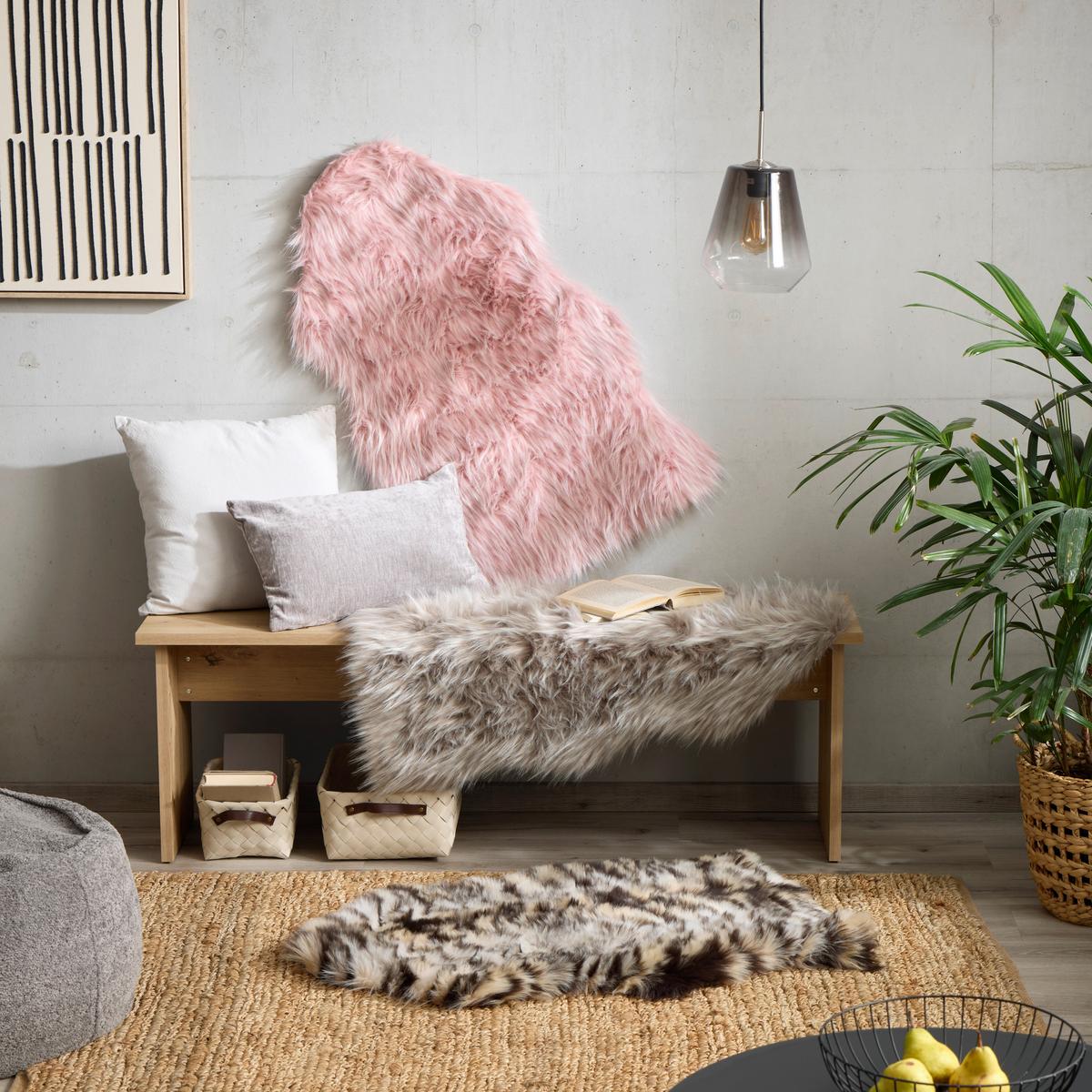 KUNSTFELL Tiger, waschbar - Beigebraun, ROMANTIK / LANDHAUS, Textil (90/60cm) - James Wood