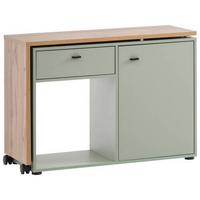 Schreibtisch Tiny Working Eichefarben/grün B: 104,6 Cm - Eichefarben/Grün, MODERN, Holzwerkstoff/Kunststoff (104,6/75,3/39cm) - MID.YOU