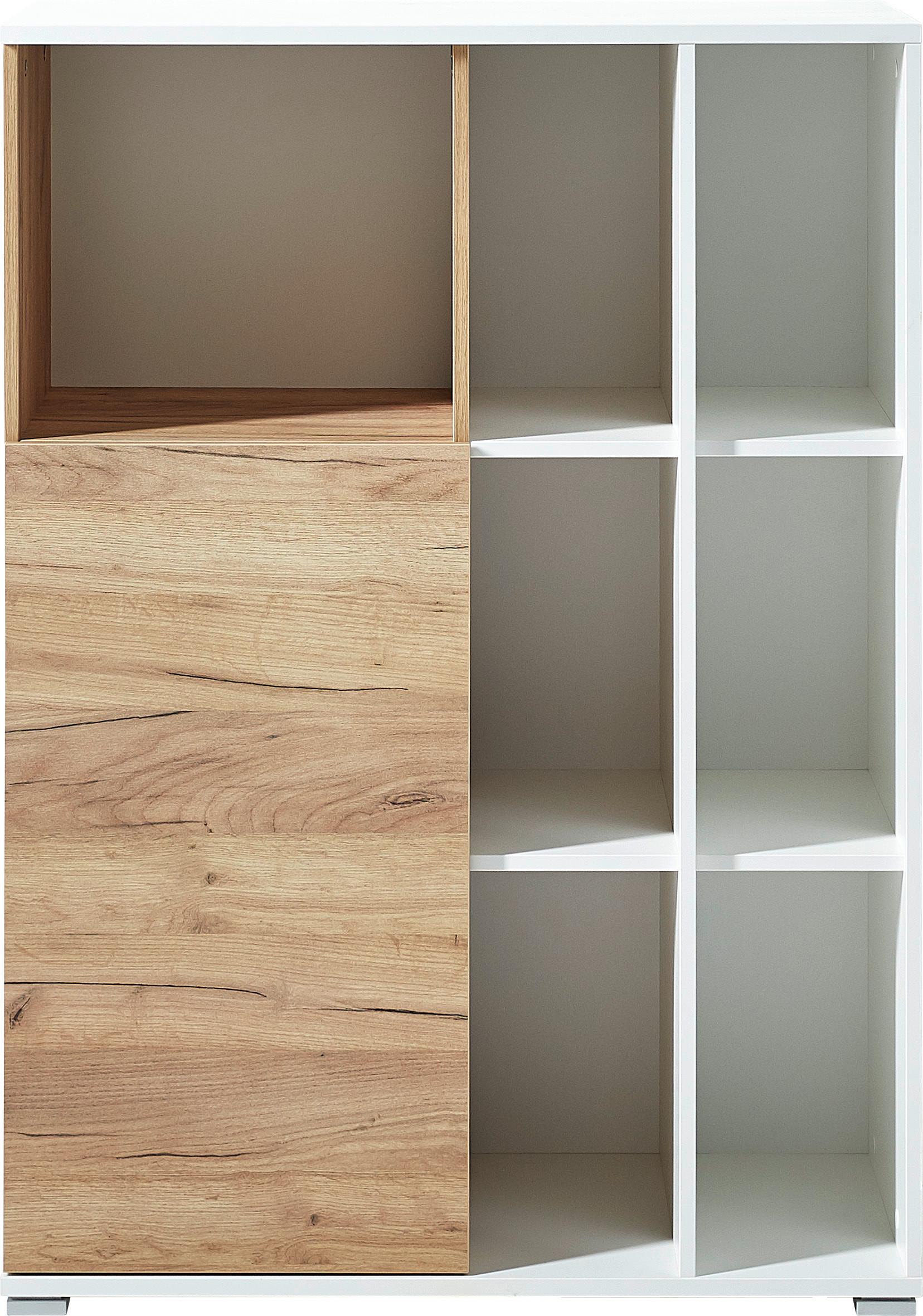 Aktenschrank Gw-Lioni Eiche Dekor B 85 cm - Eichefarben/Weiß, Design, Holzwerkstoff (85/120/40cm) - Germania