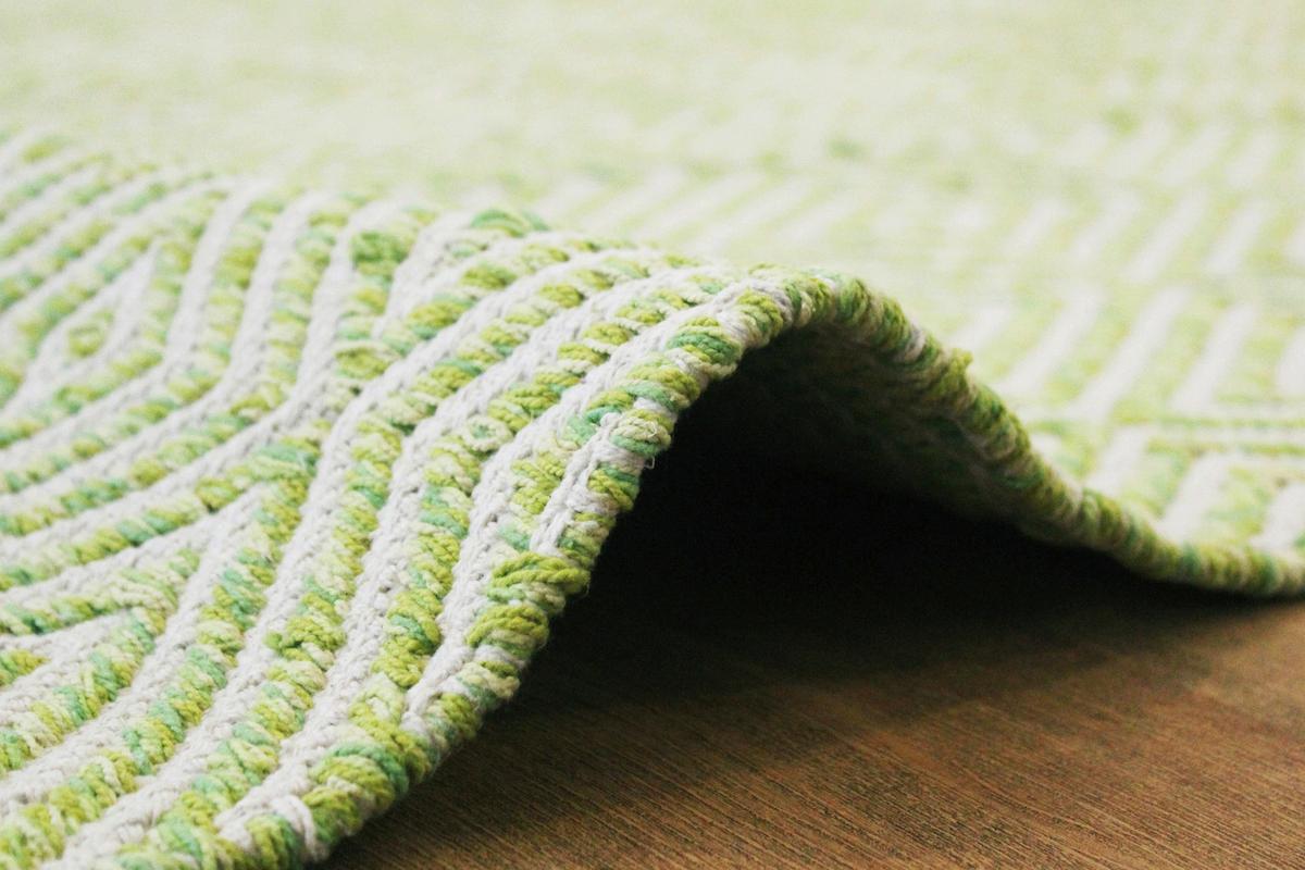 Flachwebteppich Aperitif Grün, 80x150 cm - Grün, KONVENTIONELL, Textil (80/150cm)