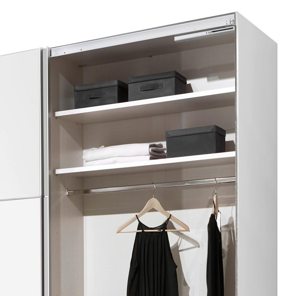 Schwebetürenschrank 298 Cm Includo, Weiß - Weiß, MODERN (298/222/68cm) - MID.YOU