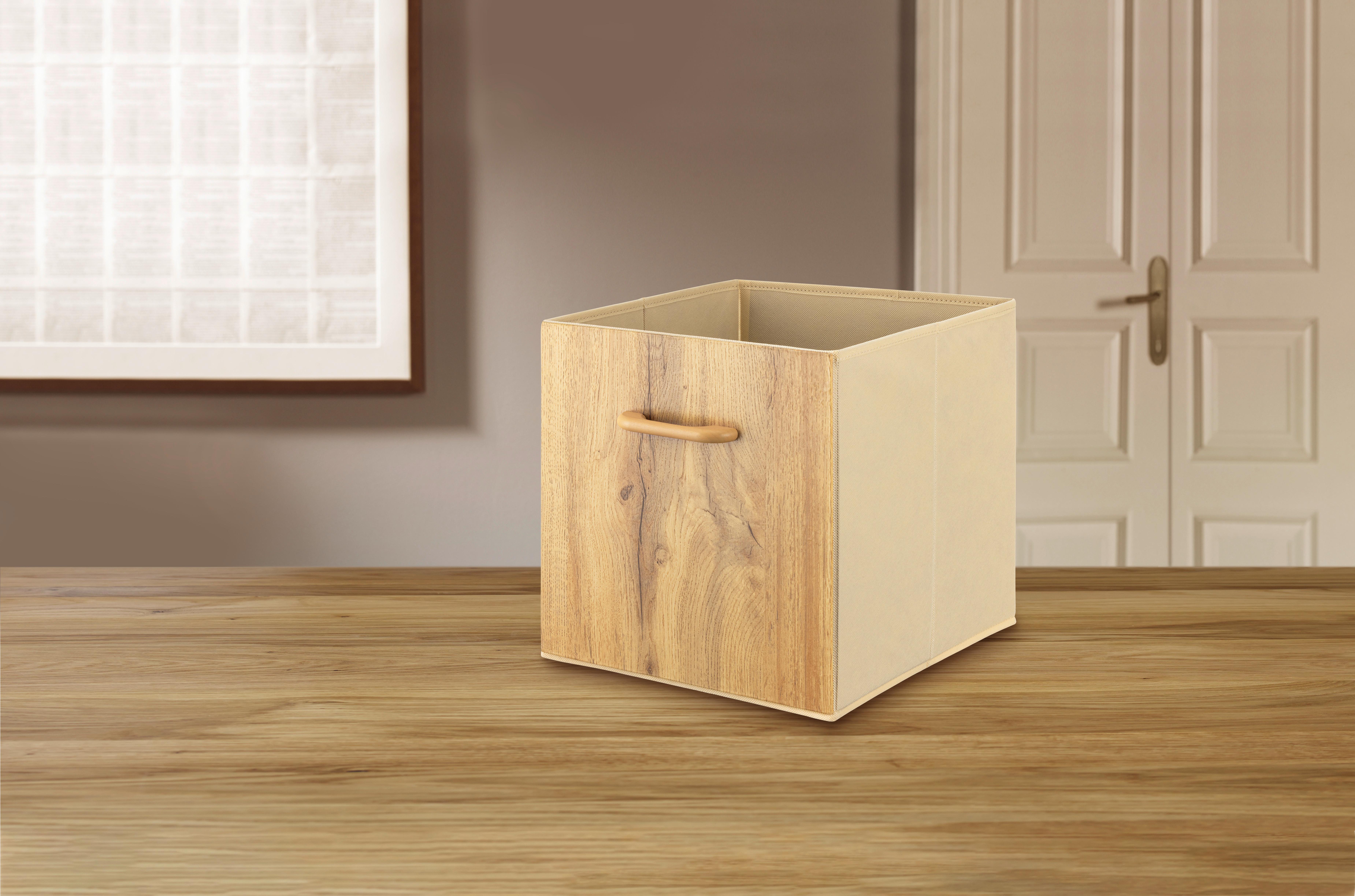Faltbox Martin - Braun, KONVENTIONELL, Karton/Holz (33/33/32cm) - James Wood