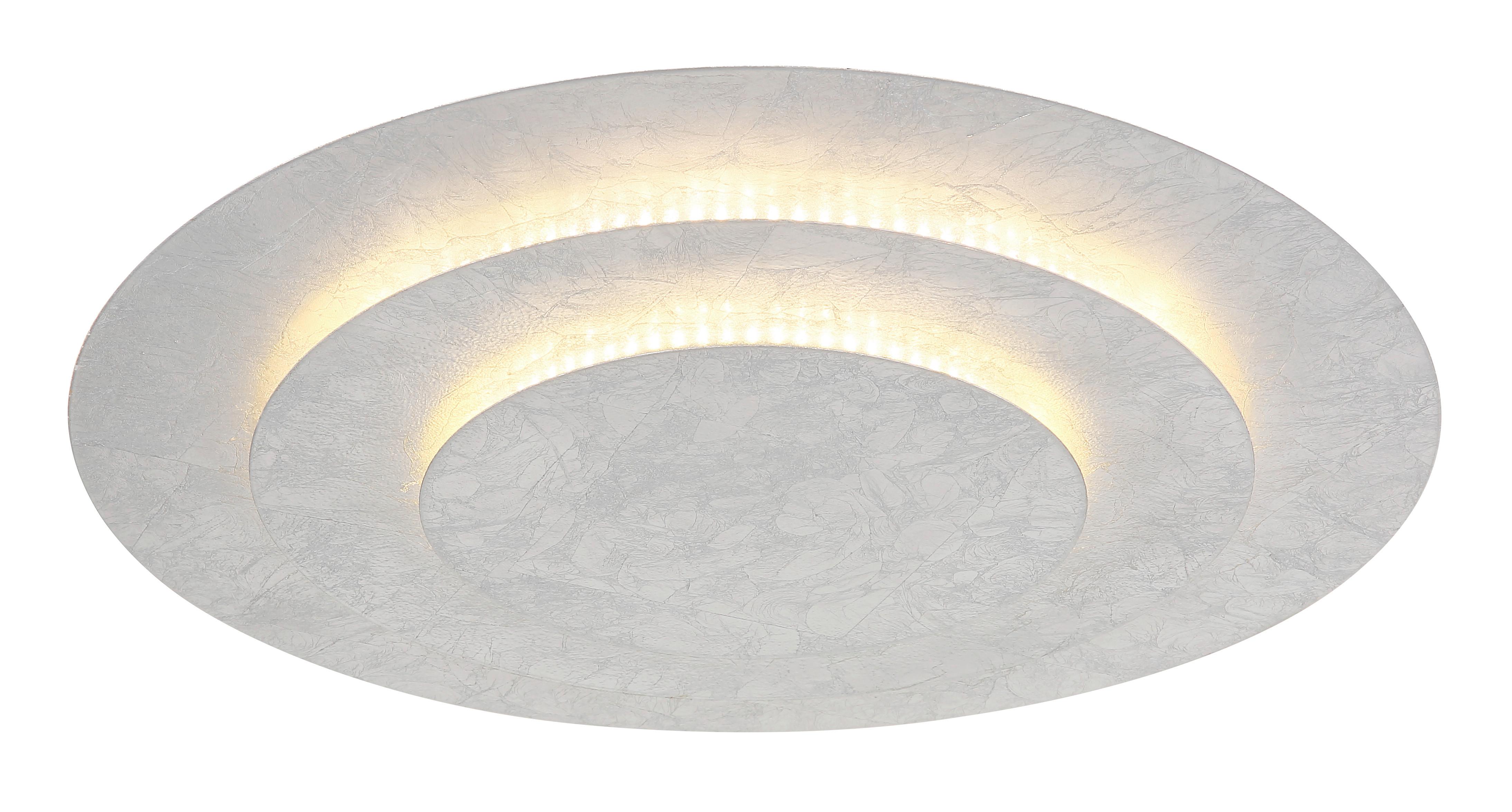 LED-Deckenleuchte 48465-40s Heda - Silberfarben, Design, Metall (49/7,5cm) - Globo