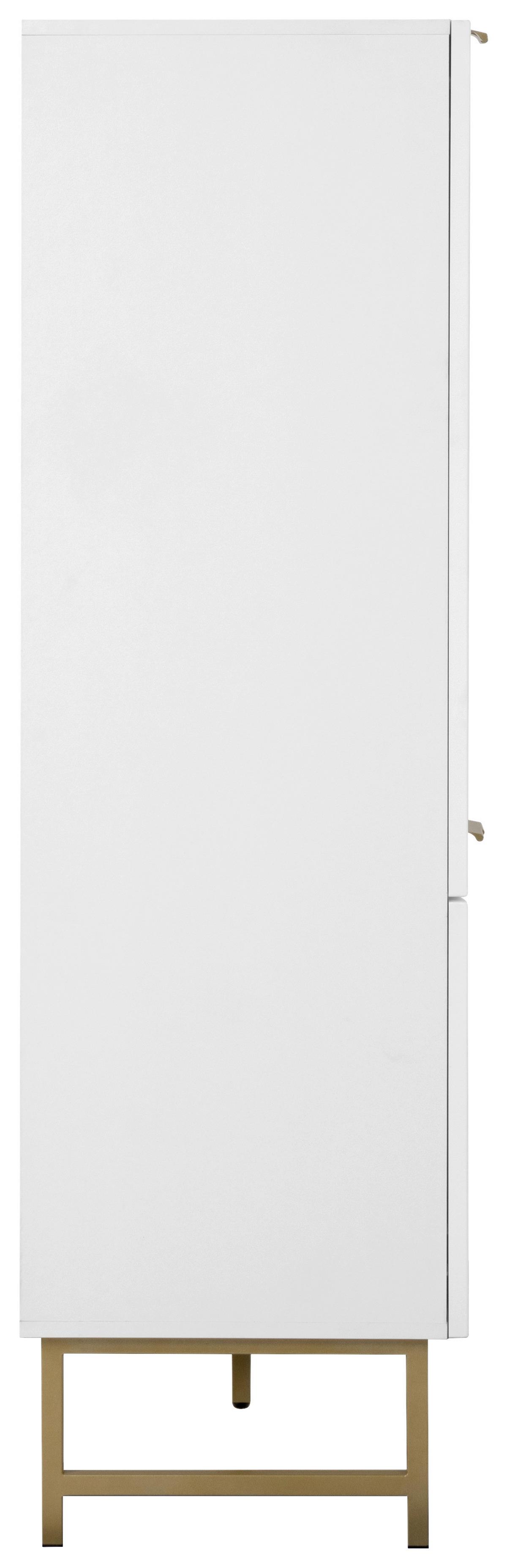 Highboard Edinburgh B: 100cm Weiß - Goldfarben/Weiß, Design, Holzwerkstoff (100/142/41cm) - MID.YOU