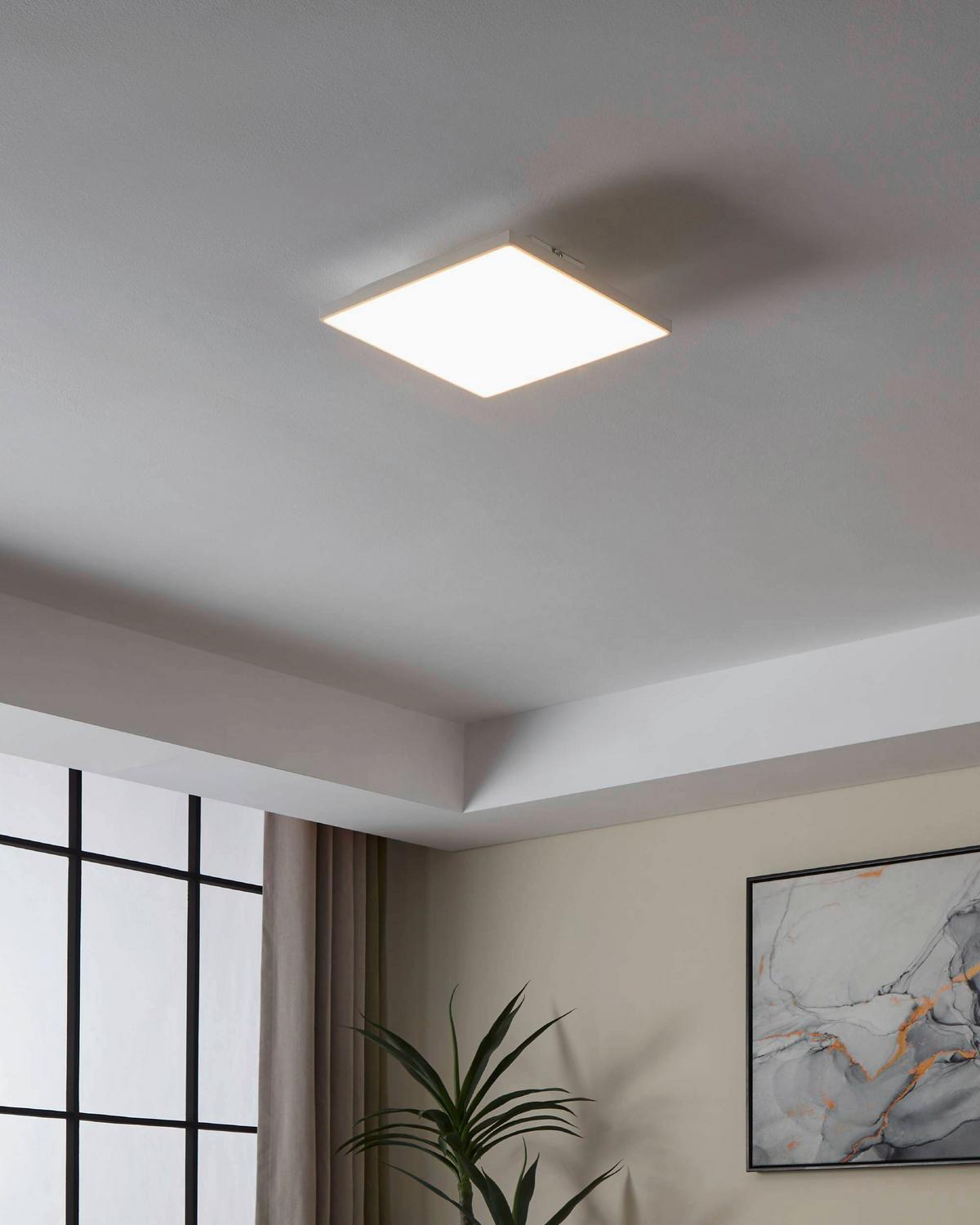 LED-Paneel 99843* Turcona-B - Weiß, KONVENTIONELL, Kunststoff/Metall (28,7/28,7/6,2cm) - Eglo