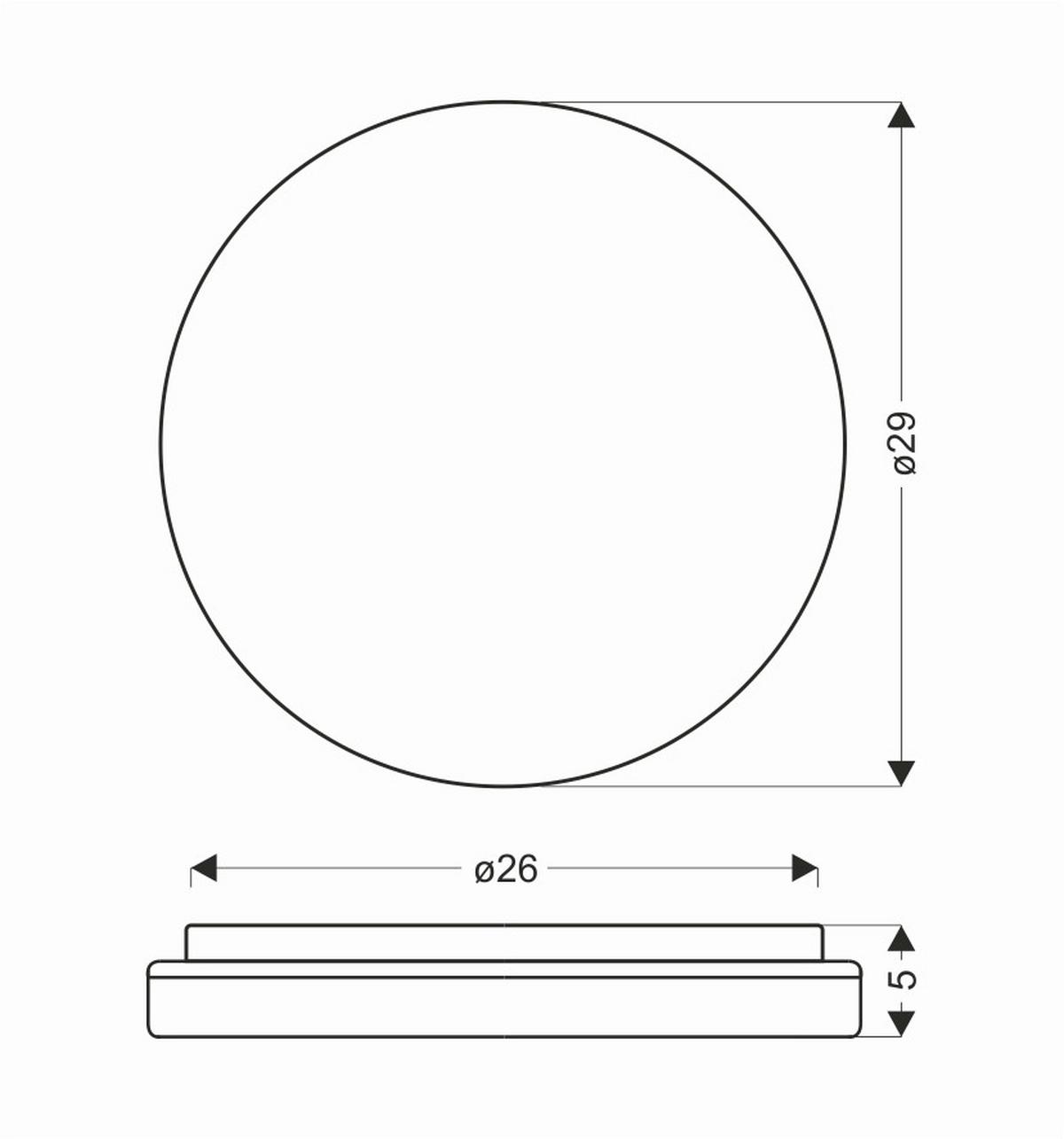 LED-Deckenleuchte 13-75109 - Basics, Metall (29/29/5cm)