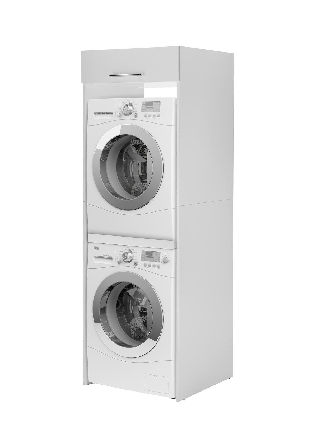 Waschmaschinenschrank Clara - Weiß, KONVENTIONELL, Holzwerkstoff (67,4/200/67,6cm) - Respekta