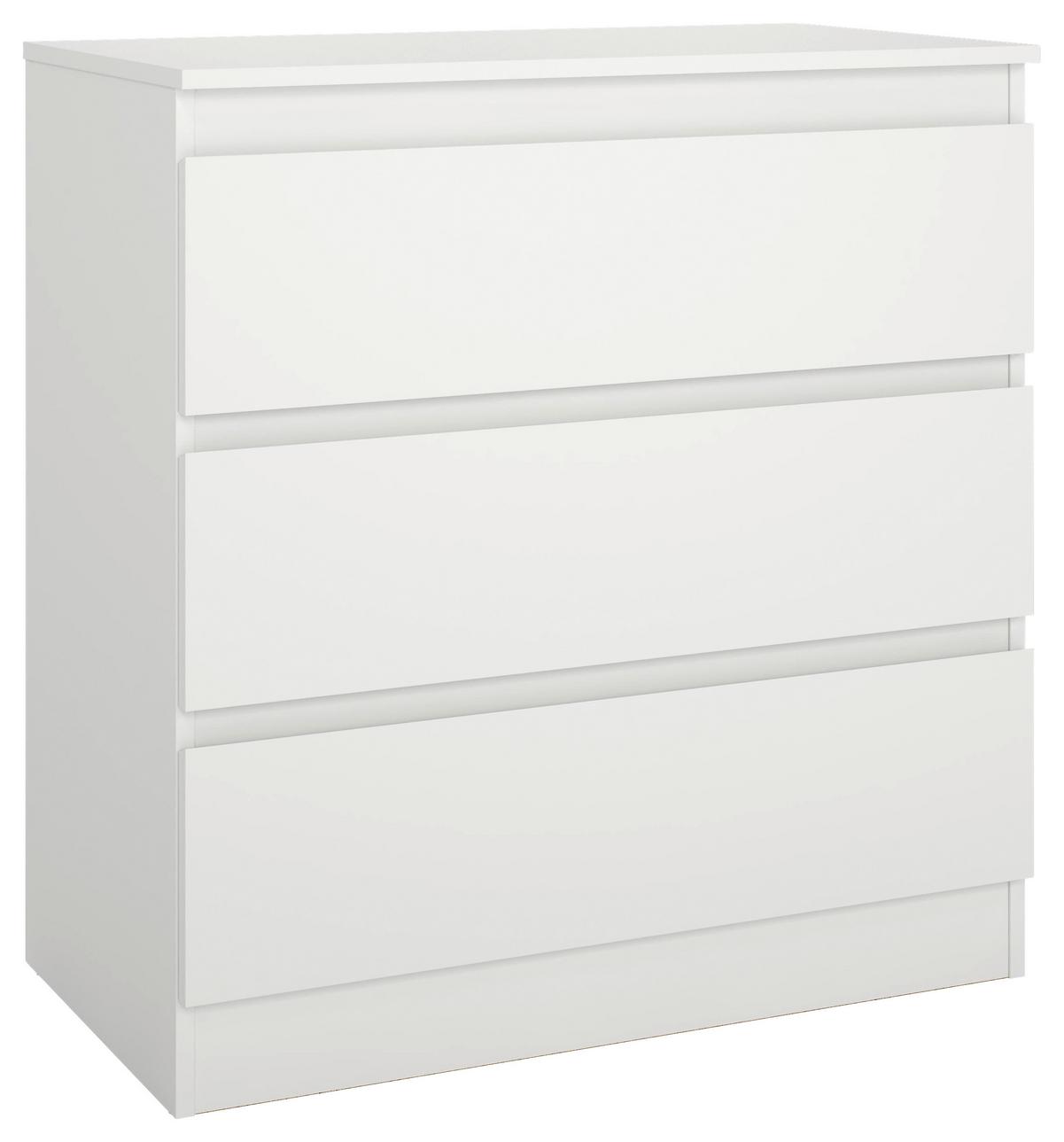 Kommode Mara 2 Weiß B: 77 Cm - Weiß, Trend, Holz (77/80,4/42cm)