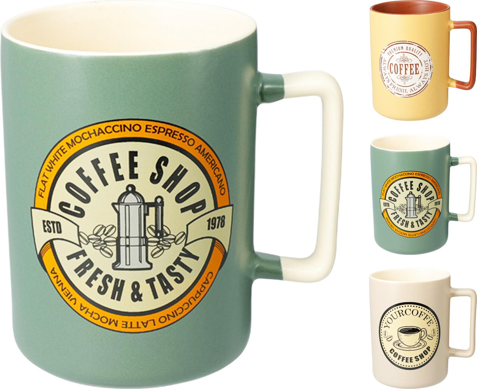 Kávésbögre Kb. 400ml - sárga/fehér, Basics, kerámia (400ml)