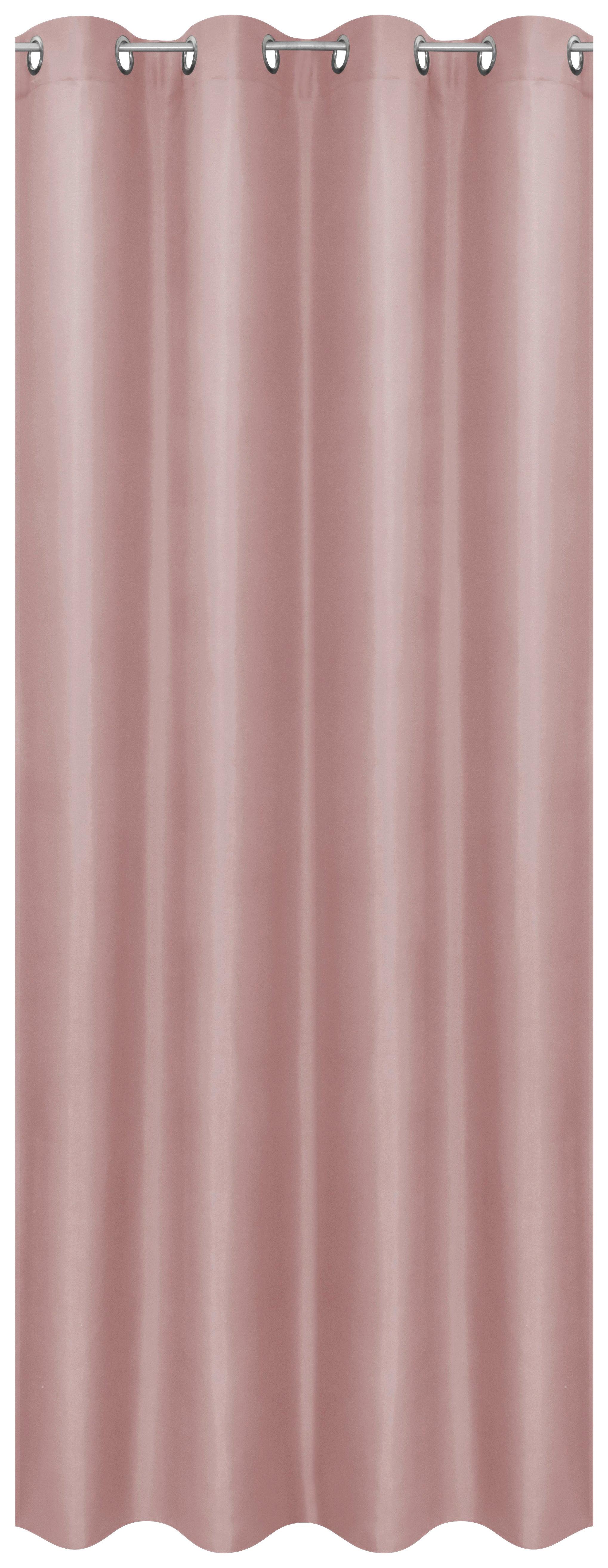 Vorhang Mit Ösen Barnaby 140x245 Cm Altrosa - Altrosa, KONVENTIONELL, Textil (140/245cm) - Ondega