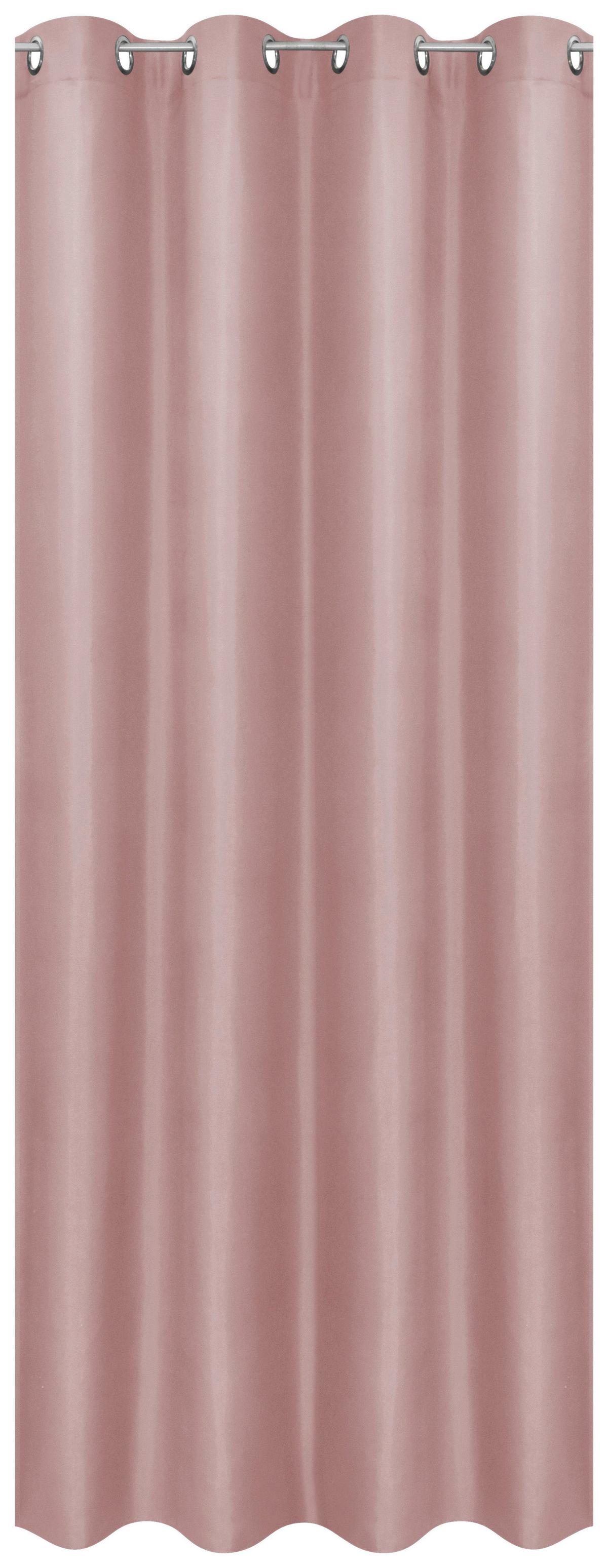 Vorhang Mit Ösen Barnaby 140x245 cm Altrosa - Altrosa, KONVENTIONELL, Textil (140/245cm) - Ondega