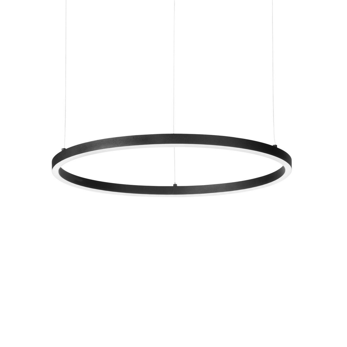 LED-Hängeleuchte Oracle Slim Schwarz D: 70 cm - Schwarz, Design, Kunststoff/Metall (70/27,5/202,5cm) - Ideal Lux