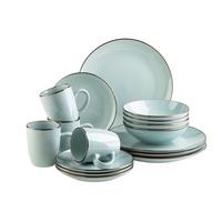 Kombiservice 4 Personen Geschirr Set - Mintgrün, Basics, Keramik - Mäser