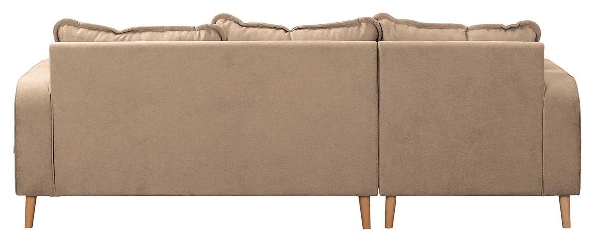 Ecksofa Beata Beige S: 150x230 cm - Wengefarben/Beige, Design, Textil (150/230cm) - Livetastic