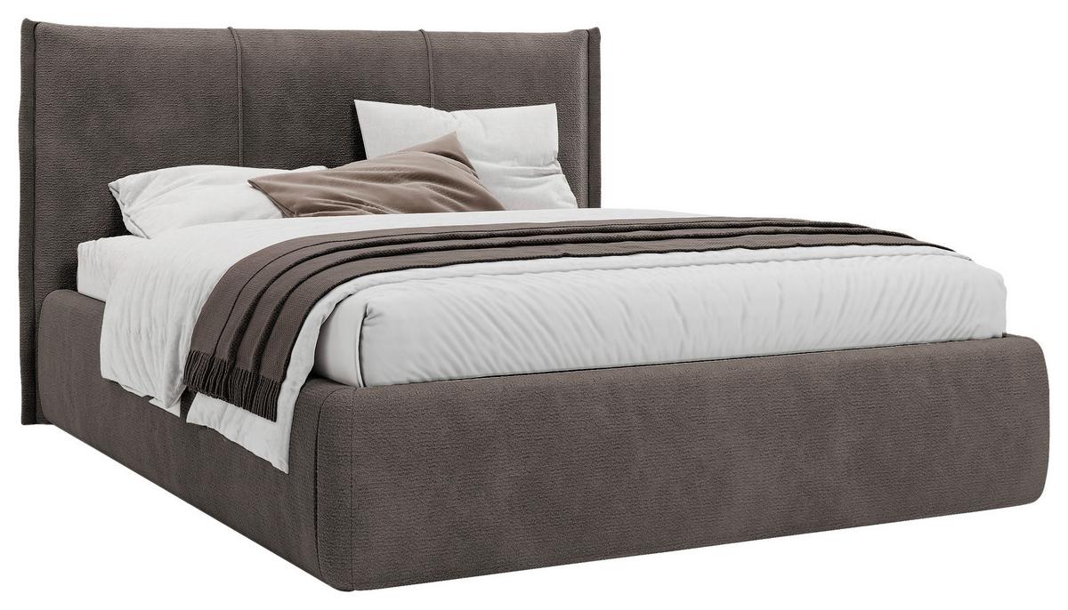 Polsterbett Beli Braun Lf: 140x200 Cm - Schwarz/Braun, MODERN, Holz/Holzwerkstoff (140/200cm) - MID.YOU