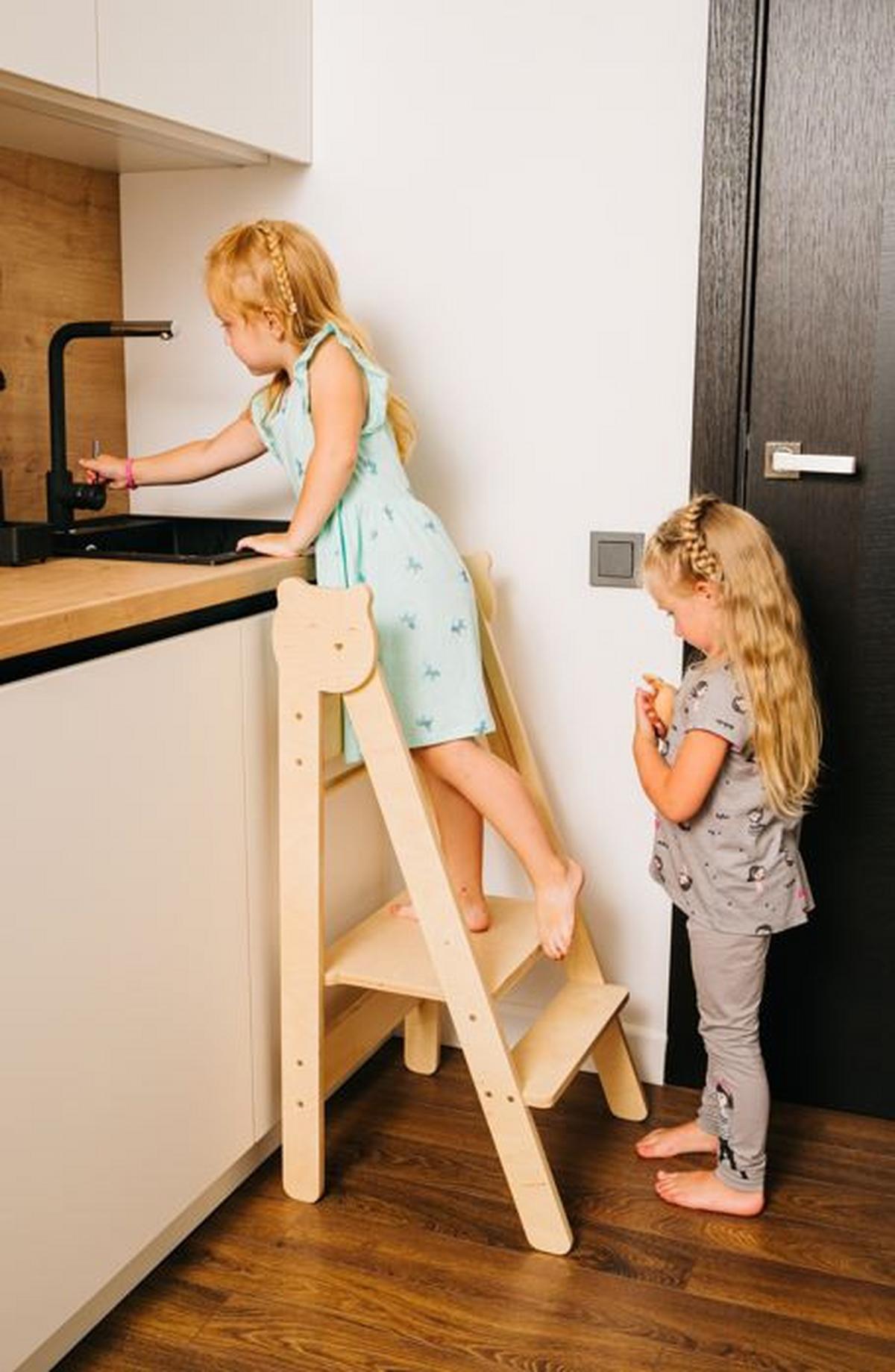 Lernturm Space Saving Lackiert - Klar, Basics, Holz (38/90/40cm)