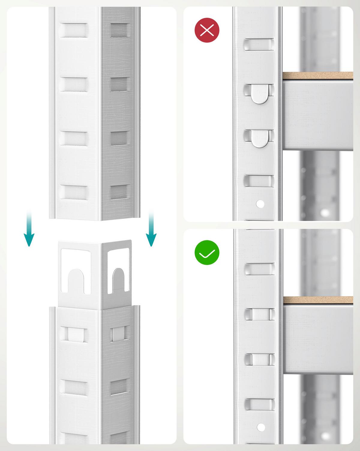 Schwerlastregal Shelving Naturfarben/Silberfarben 80 cm - Silberfarben/Naturfarben, Basics, Holzwerkstoff/Metall (80/160/40cm)