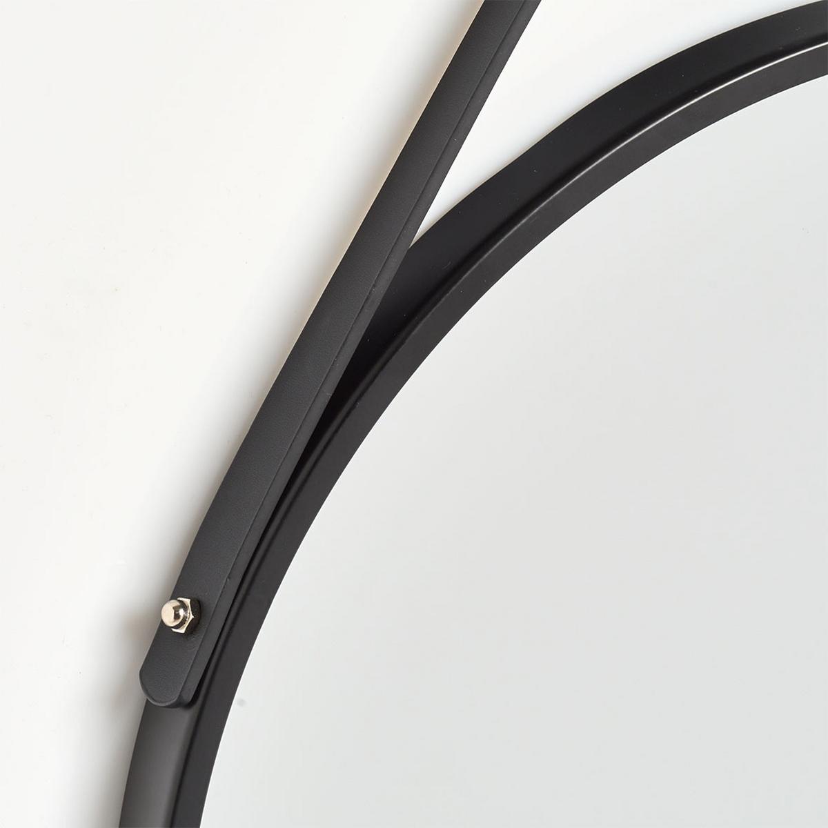 Wandspiegel Schwarz B: 40 Cm - Schwarz, Basics, Glas/Metall (40/40/2cm) - Zeller Present