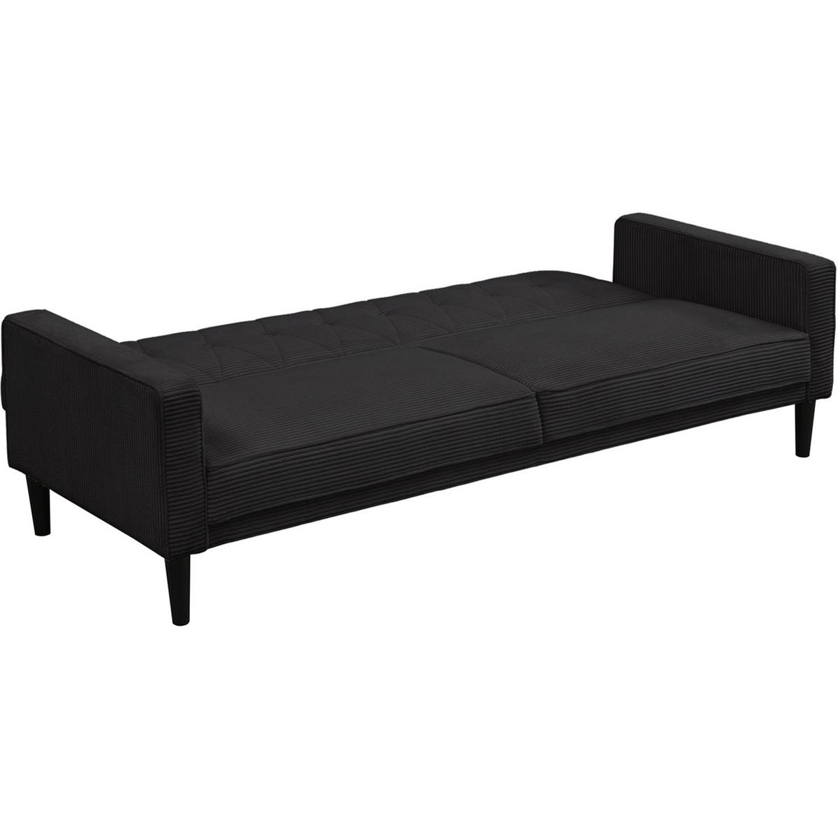 Schlafsofa Aarhus Anthrazit, mit Schlaffunktion - Anthrazit/Braun, Basics, Textil (213/81/86cm) - Livetastic