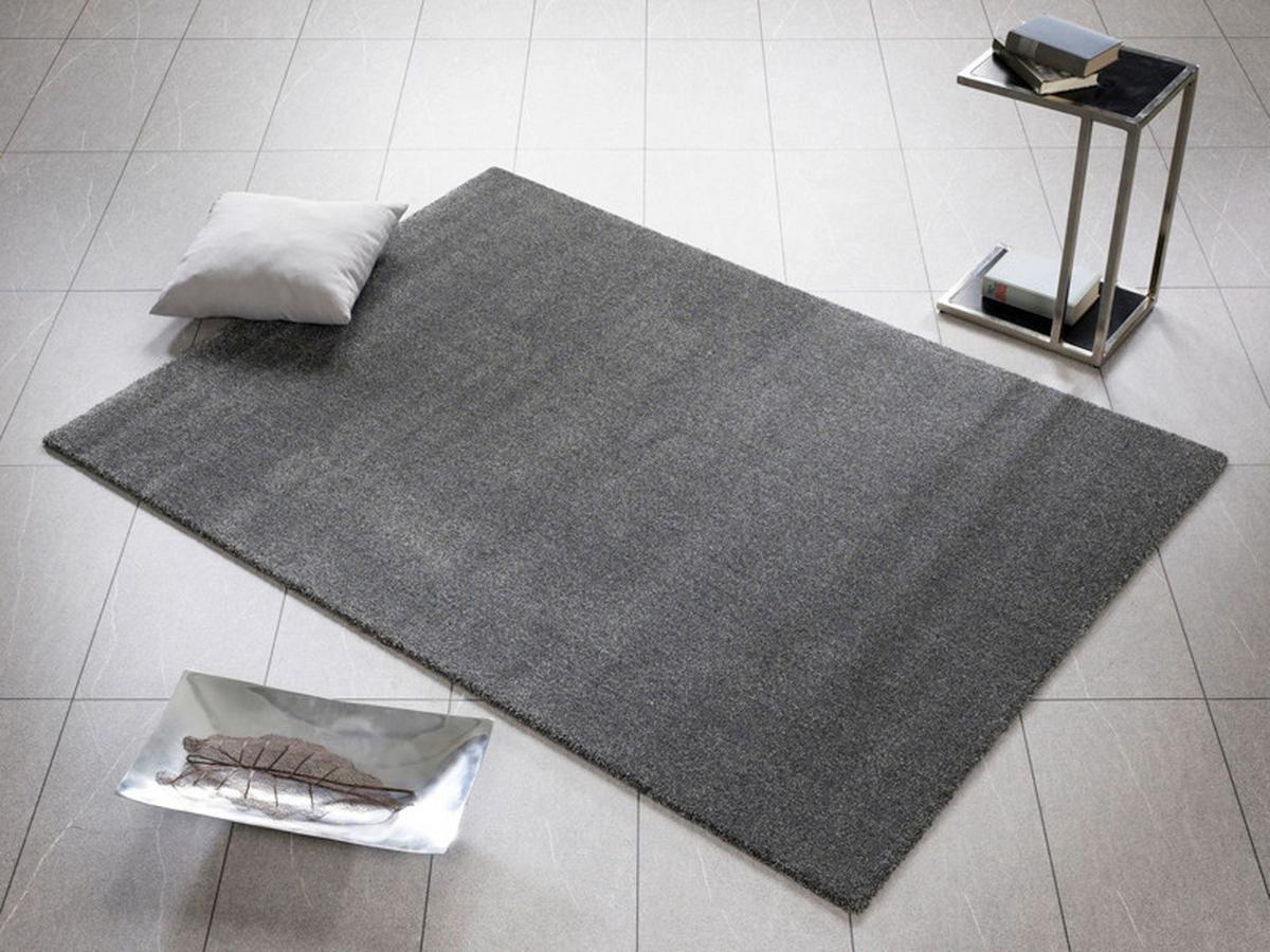 Webteppich Louvre Melange Anthrazit 80x150 cm - Anthrazit, Basics, Textil (80/150cm) - Novel