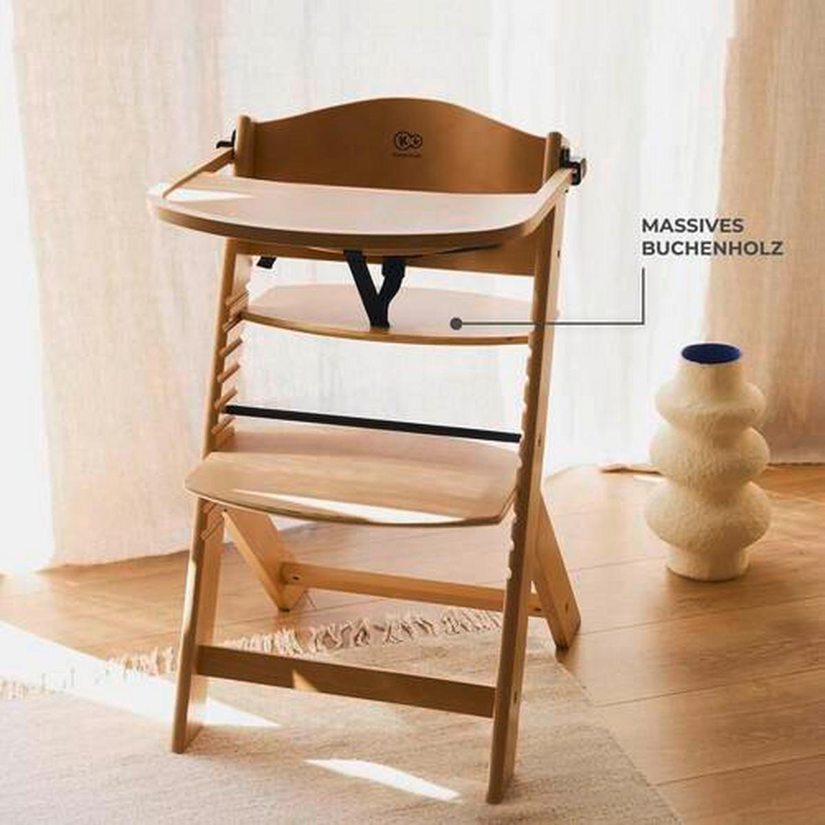 Hochstuhl Enock Buchefarben, B/H/T: 49x73x49cm - Buchefarben, Basics, Holz (49/73/49cm) - Kinderkraft