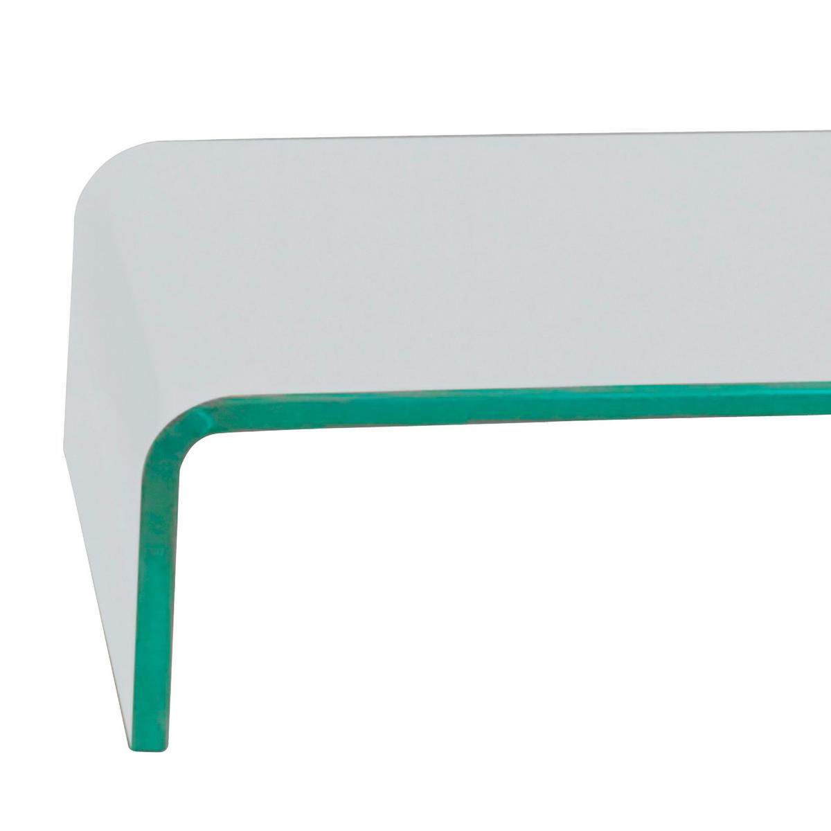 TV-Aufsatz Hagen 2 Glas Klar 55x11x25 cm Max. 30 Kg - MODERN, Glas (55/11/25cm)