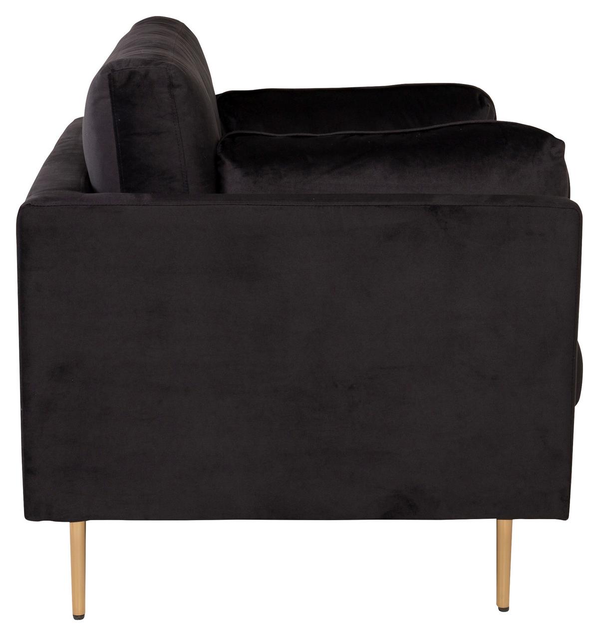 Sessel Boom - Hellbraun/Schwarz, Design, Textil/Metall (110/84/86cm) - Livetastic