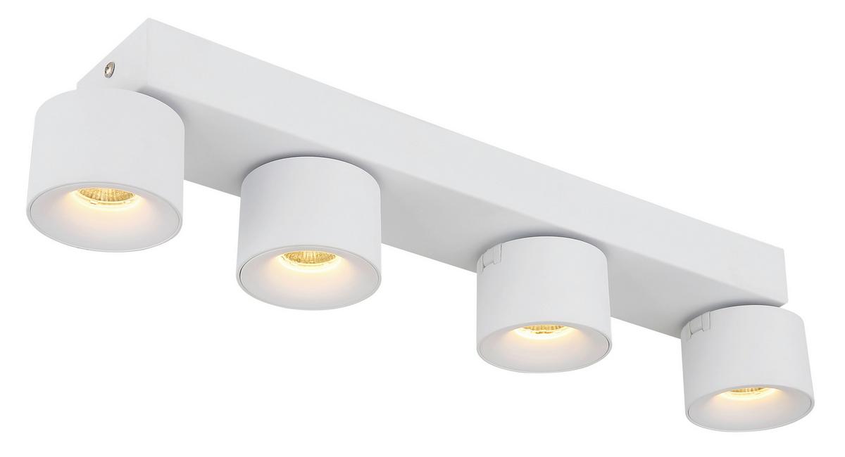 LED-Strahler 56961-4w - Transparent/Weiß, Design, Kunststoff/Metall (45,5/7,2/12cm) - Globo