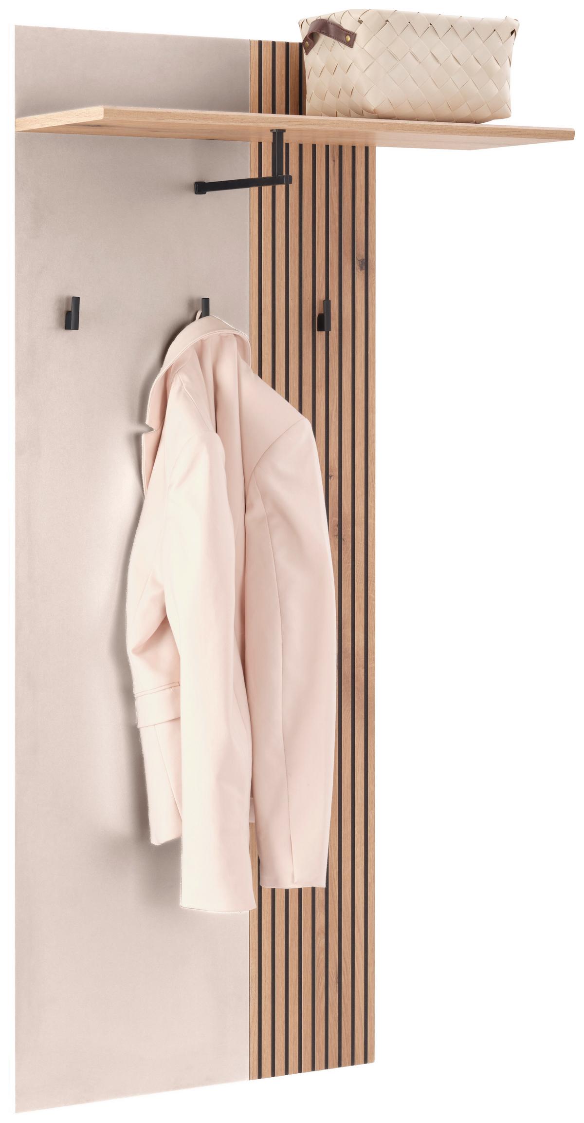 Garderobe Clever Kaschmir /Eichefarben B: 145,5cm - Kaschmir/Eichefarben, MODERN, Holzwerkstoff (145,5/193/38cm)
