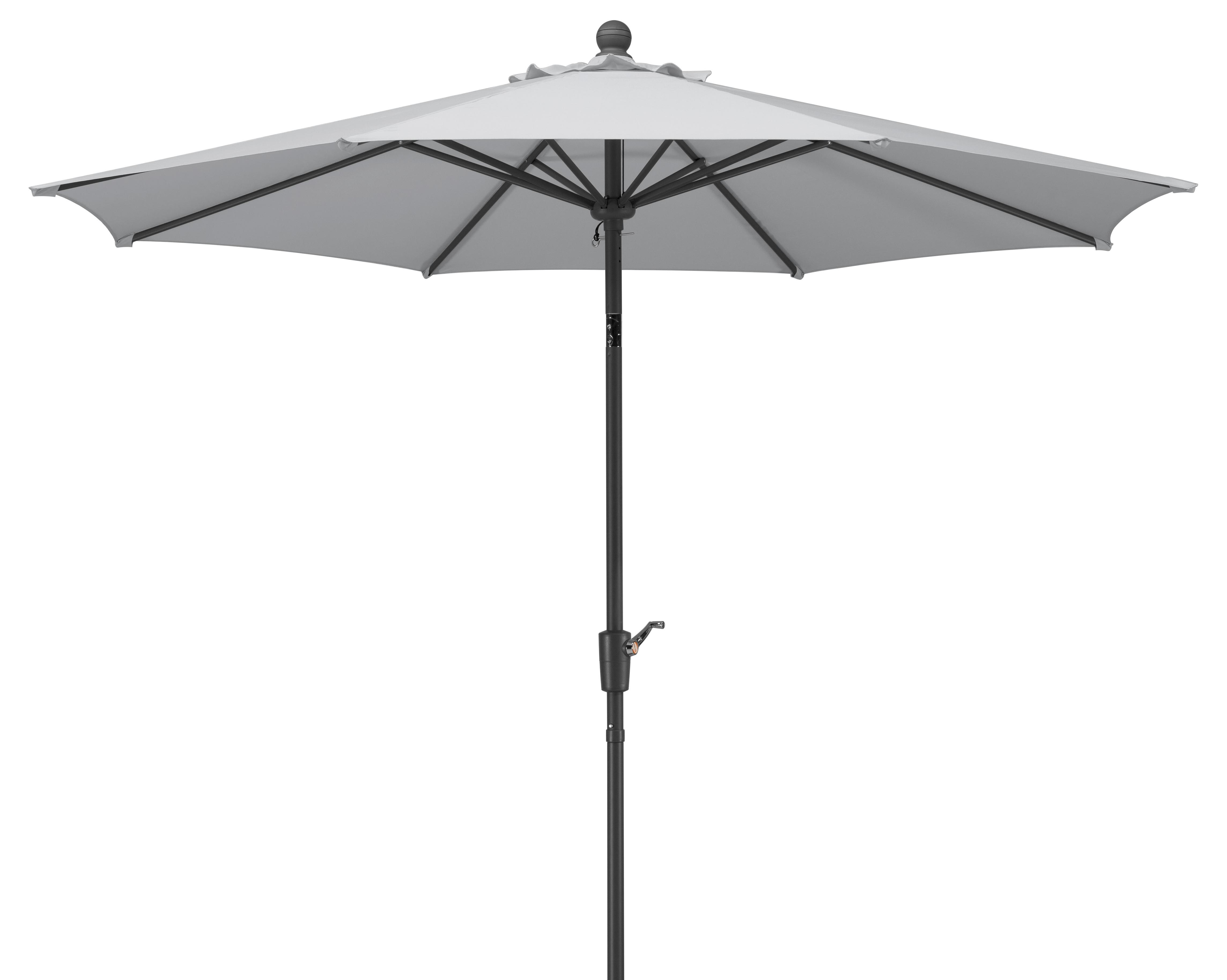 Sonnenschirm Harlem BxHxT: 270x260x270 cm Silbergrau - Anthrazit/Silberfarben, Basics, Textil/Metall (270/260/270cm) - Schneider