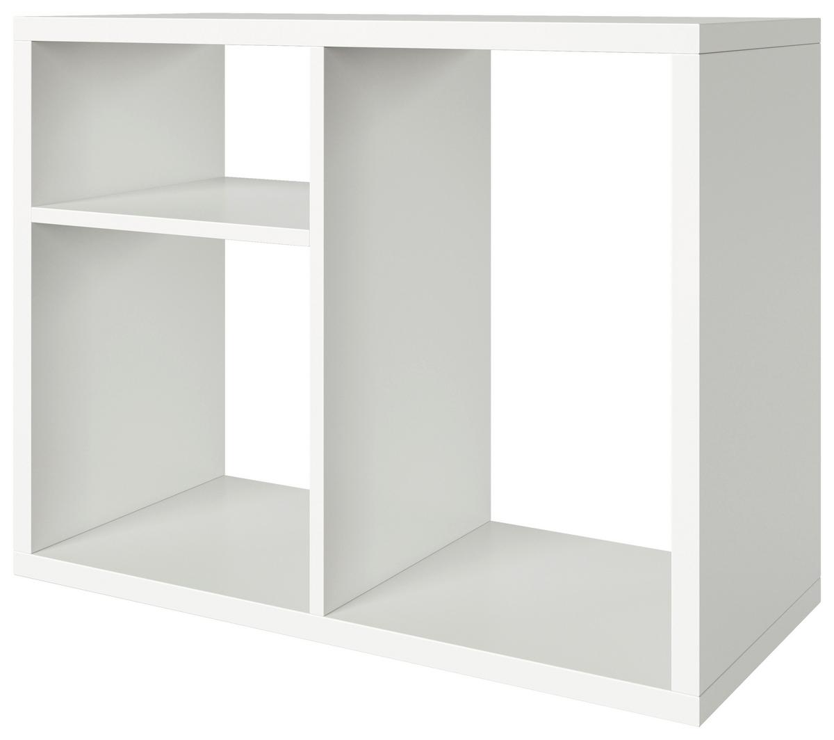 Regal Fortuna - Weiß, Basics, Holzwerkstoff (75/58/34cm) - MID.YOU